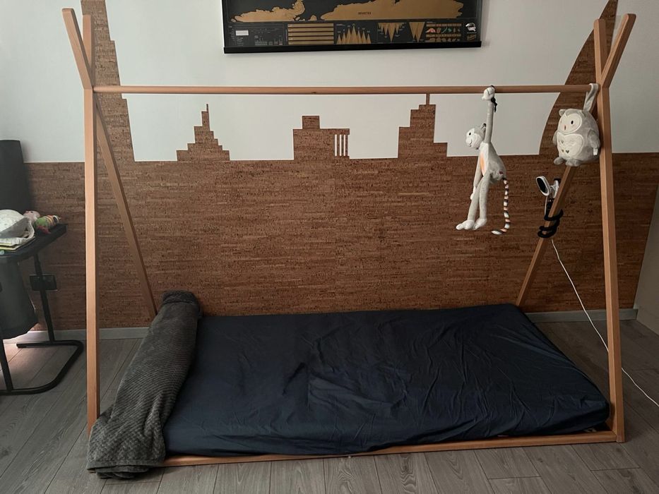 Pat lemn copii 100x200 cm Maralis Kave Home