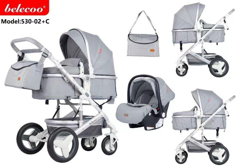 Новые детские коляски трансформер 2 в 1 Люлька +Автокресло