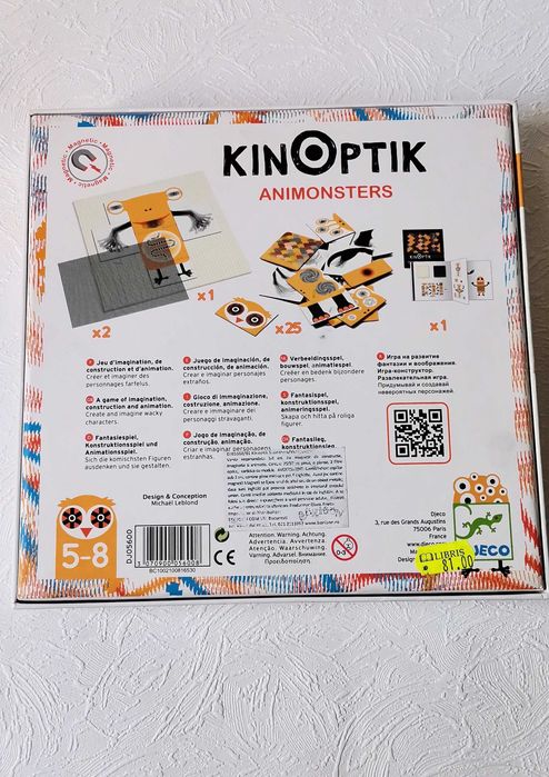 Joc copii Magnetic de Construcție – Kinoptik Animonsters Djeco