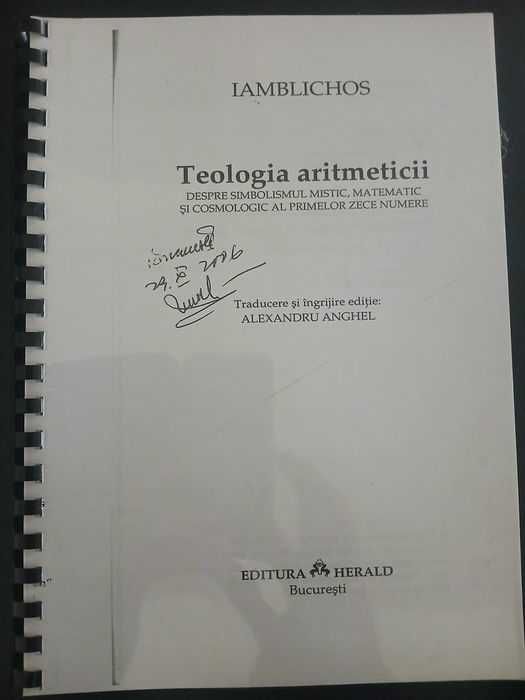 Teologia aritmeticii, Iamblicos,  Simbolismul mistic, al prim 10 nr.