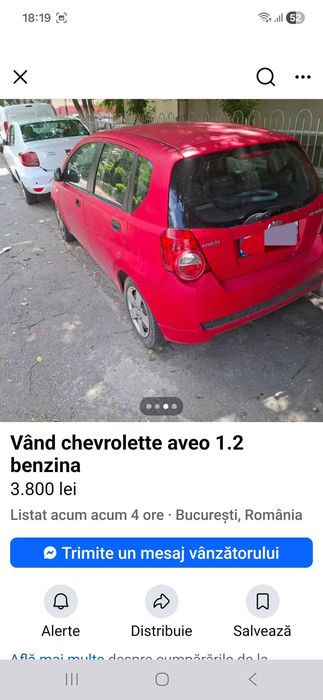 Vând chevrolette aveo 1.2 benzină