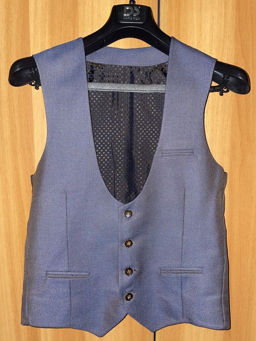 Costum bărbați 3 piese albastru mărimea 44