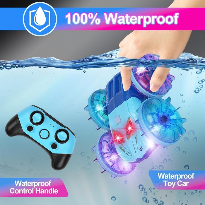 Амфибийна кола с дистанционно управление с LED светлина