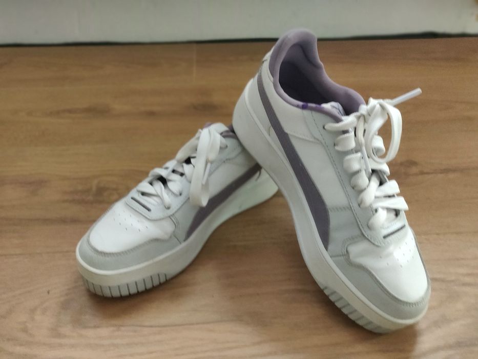 Adidași Puma Albi/Mov - Stare Excelentă