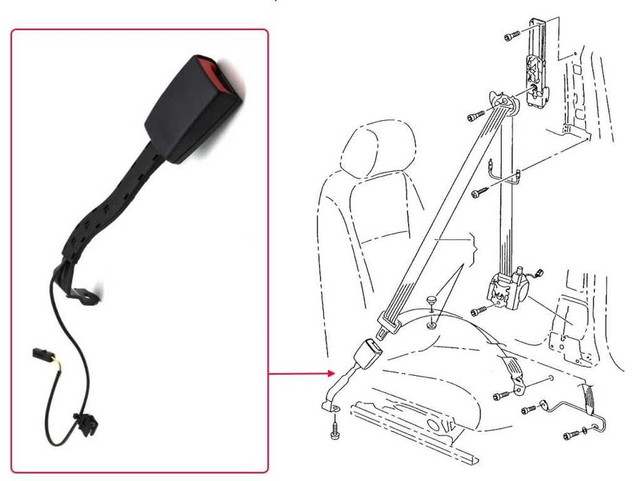 Гнездо за предпазен колан за VW Golf 5, VW Jetta A5