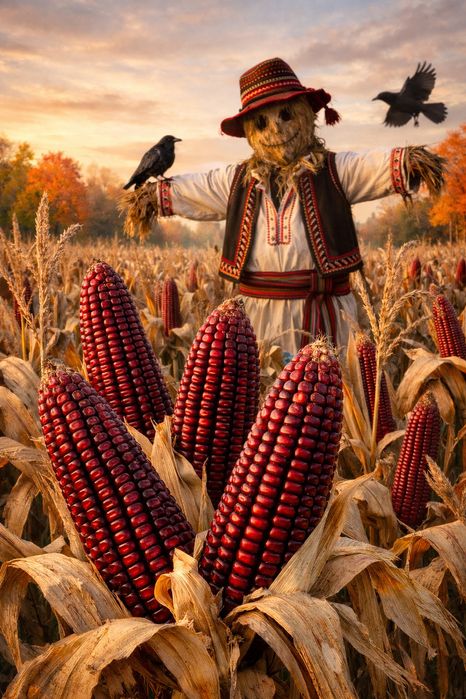 ‼️#️⃣‼️Semințe Porumb Roșu Certificat Bordeaux Cribs cu bob mic