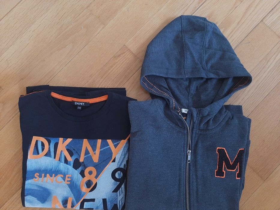 Ефектен детски суитшърт Mango и блузки FERRE и DKNYза 12 г. момче