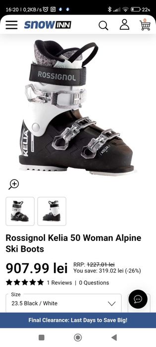 Clapari Rossignol 35-37