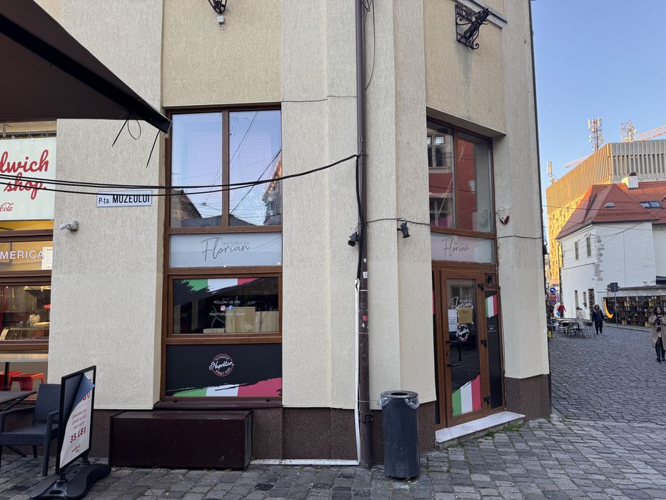 Spațiu comercial cochet, autorizat HoReCa, colț Piața Muzeului Cluj.