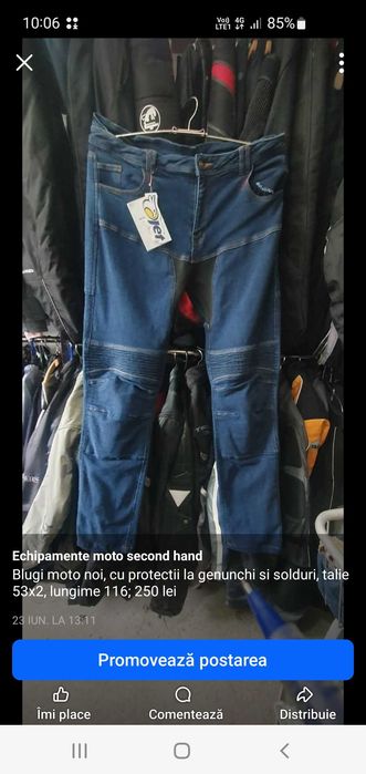 Blugi moto, cu protectii