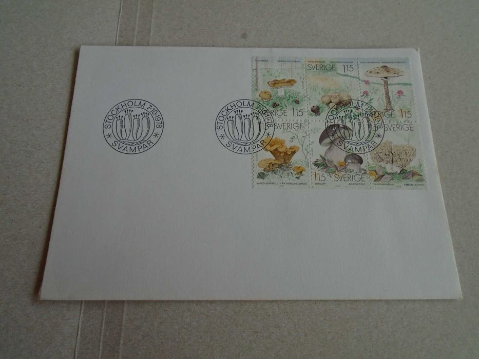 Lot 4  CM Tailanda + 1 FDC Suedia Ciuperci / Mushroom Maximum Cards & FDC