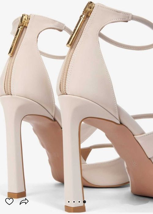 Sandale de satin cu barete si fermoar BENAZA.