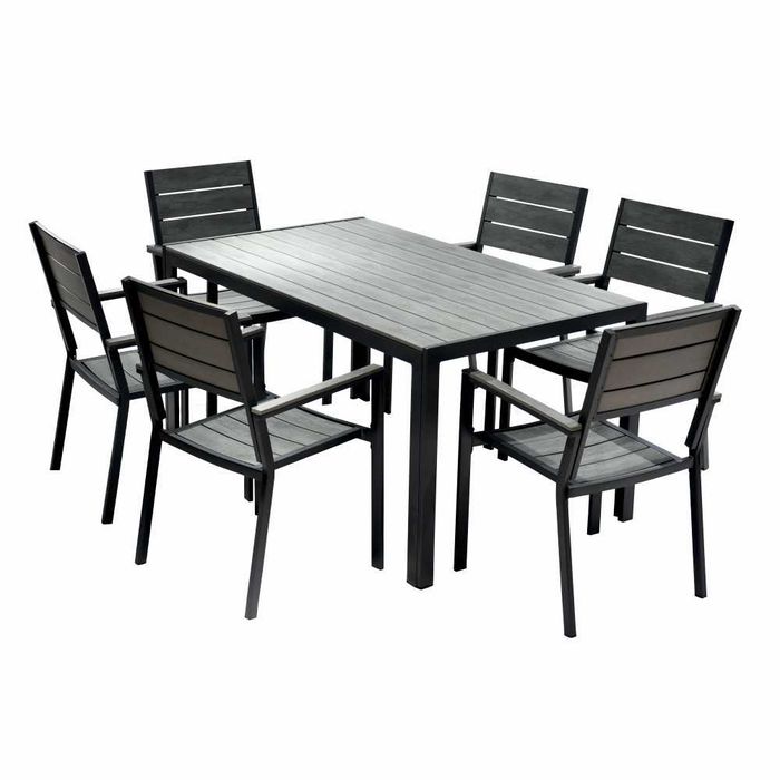 Set masa + 6 scaune din HDPE pentru terasa, foisor