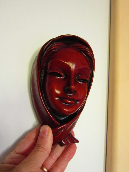 cadou rar arta  Achatit original Fecioara Maria Madonna Germania'60