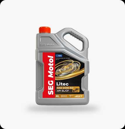 Минеральное моторное масло SEG Motol Litec 20W-50, API SL/CF 4л