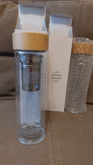 Sticla perete dublu ceai cafea