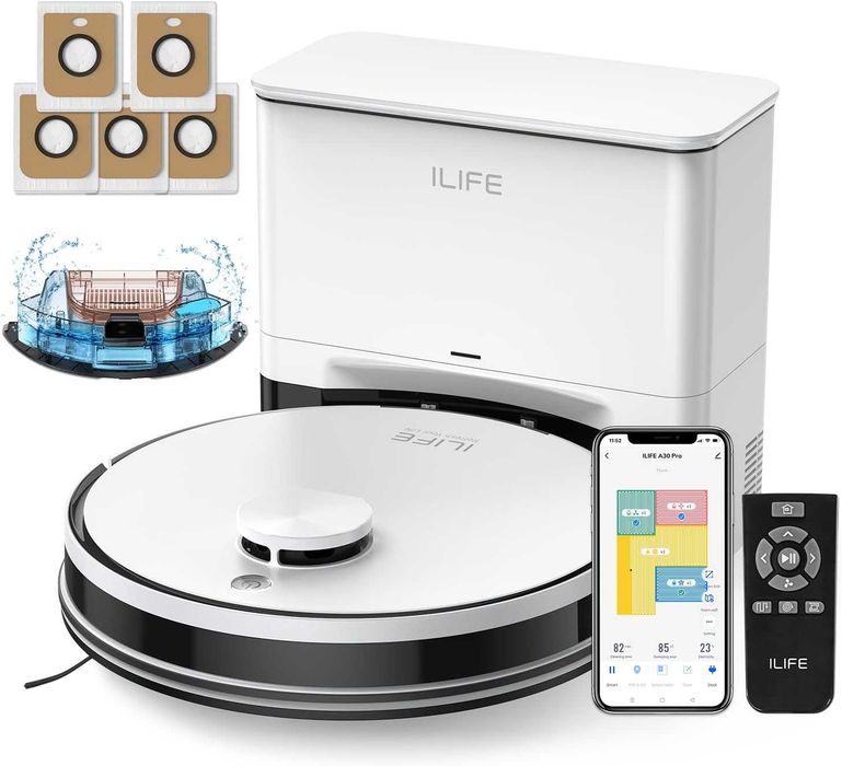 Прахосмукачка-робот ILIFE A30 Pro със станция за самопочистване