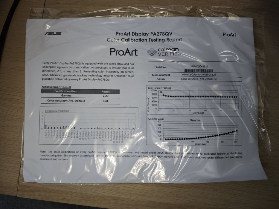 Monitor 27" Asus ProArt PA278QV IPS
