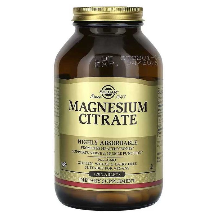 Solgar Magnesium Citrate Цитрат магния магний magnit 60 и 120 таблеток