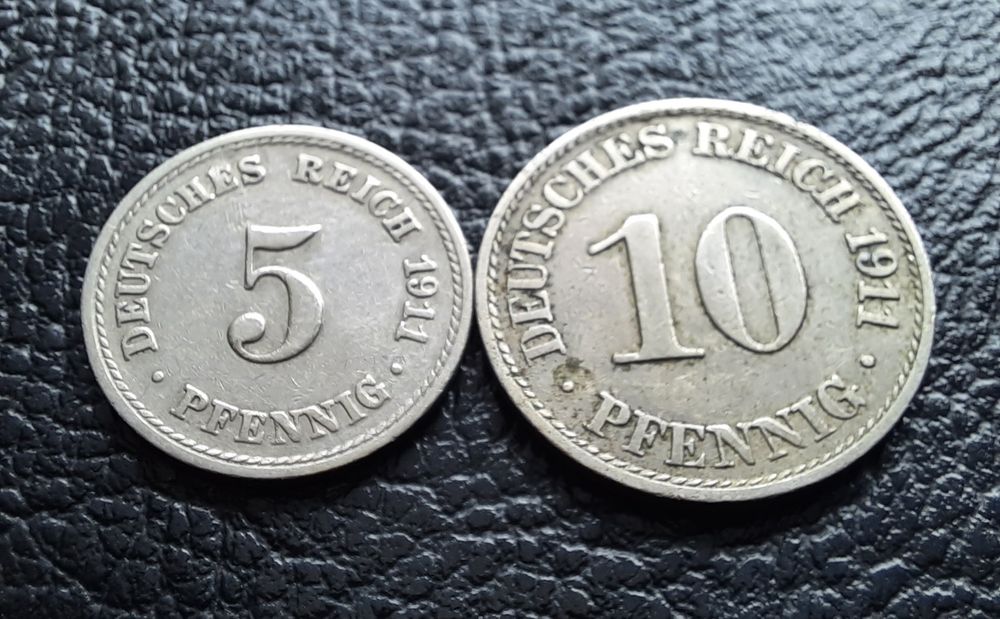 Стара монета/и 5 и 10 пфенига 1911 г. букви А - Германия- перфектни !