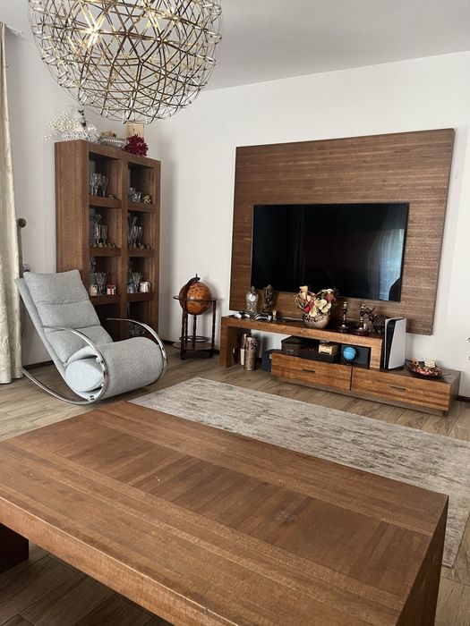 mobila living mob expert lemn de nuc