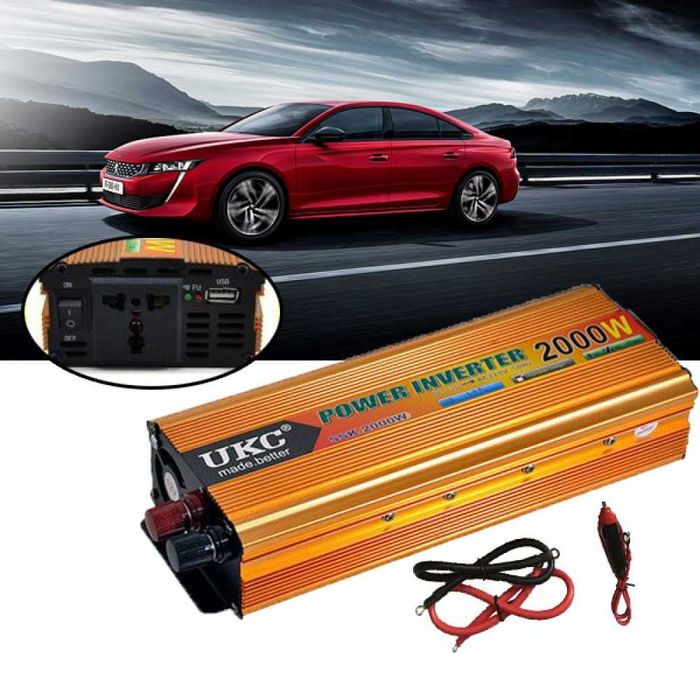 Инвертор UKC с дисплей 12V 220v /24V 220V 500w/1000w/2000w/3000w/4000w