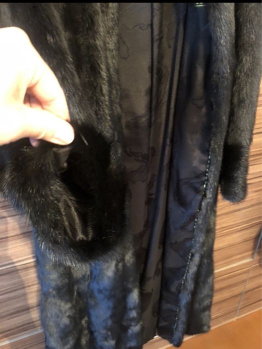 Норковая черная шуба