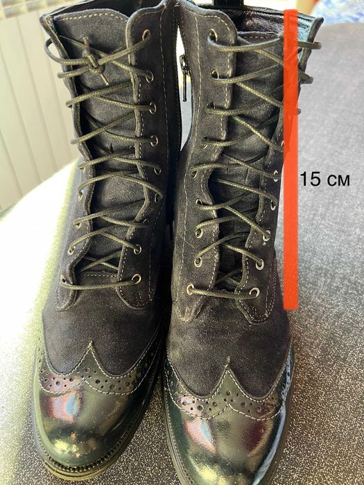 Пролетни ботуши от естествена кожа. .VERRA PELLE .Размер 37.