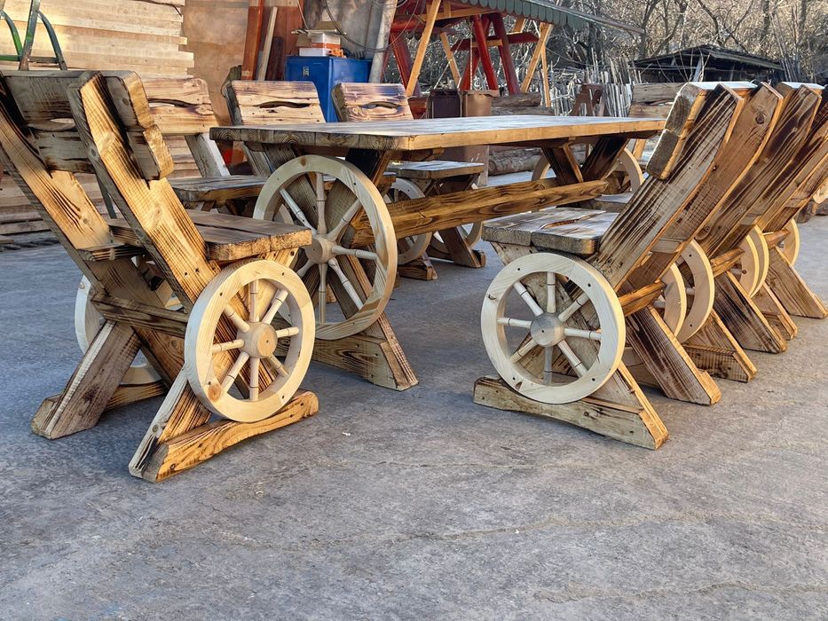 Leagan din lemn masiv / balansoar gradina