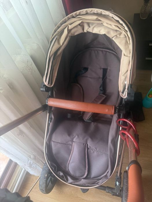 Căruț bebe cu landou și scoică auto