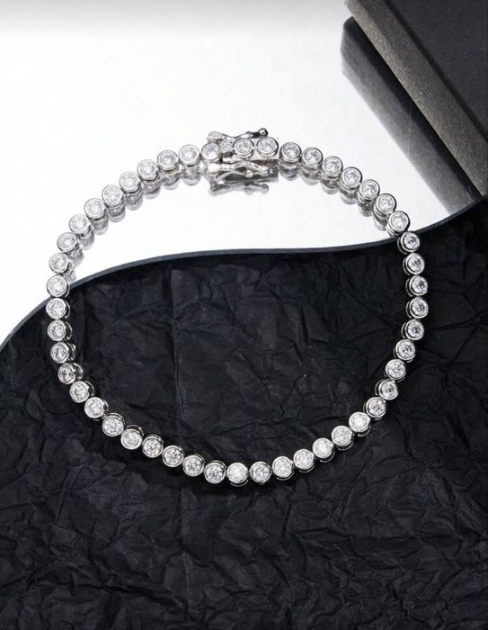 Bratara tennis / placata AUR 18K / pietre zirconia / rezistente lichid
