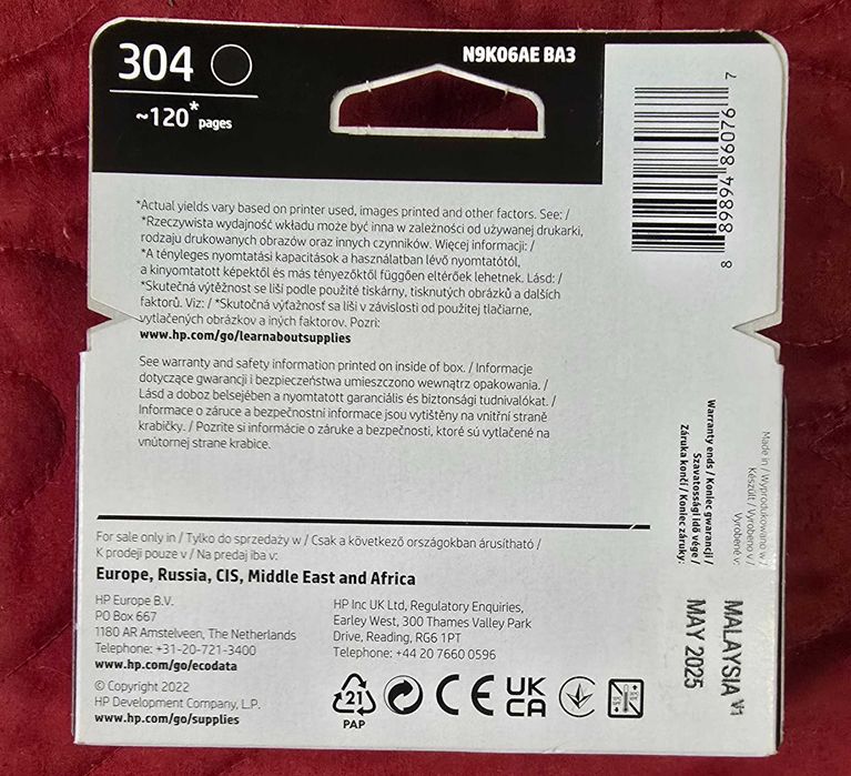 NEW - 3 buc Cartus HP 304 - noi, sigilate