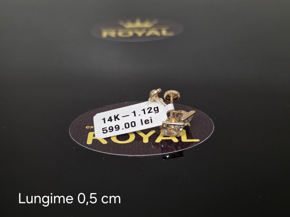 Bijuteria Royal: Cercei aur 14k/1.12 gr
