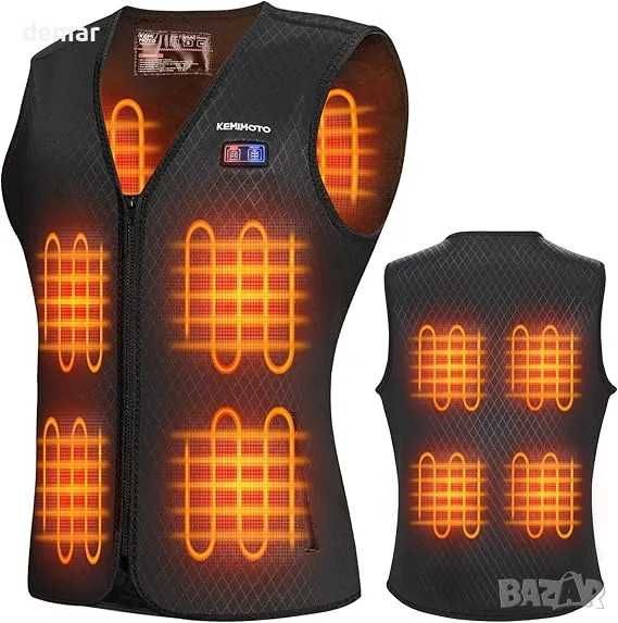 KEMIMOTO Женска отопляема жилетка,8 зони,2бутона,батерия не е включена