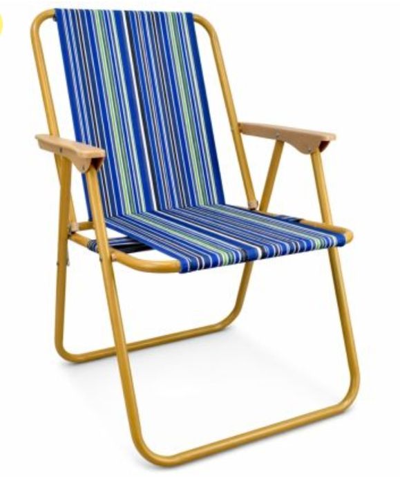 Сгъваем стол, Изработен от стомана и плат Oxford, За къмпинг море градина