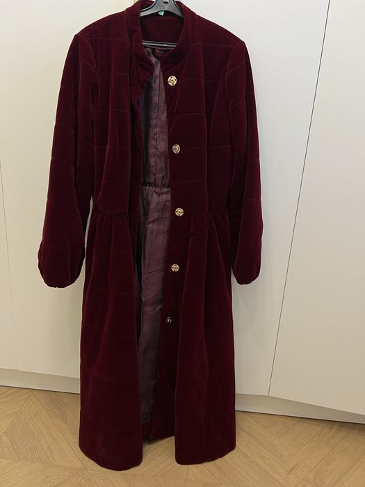 Пальто из бархата