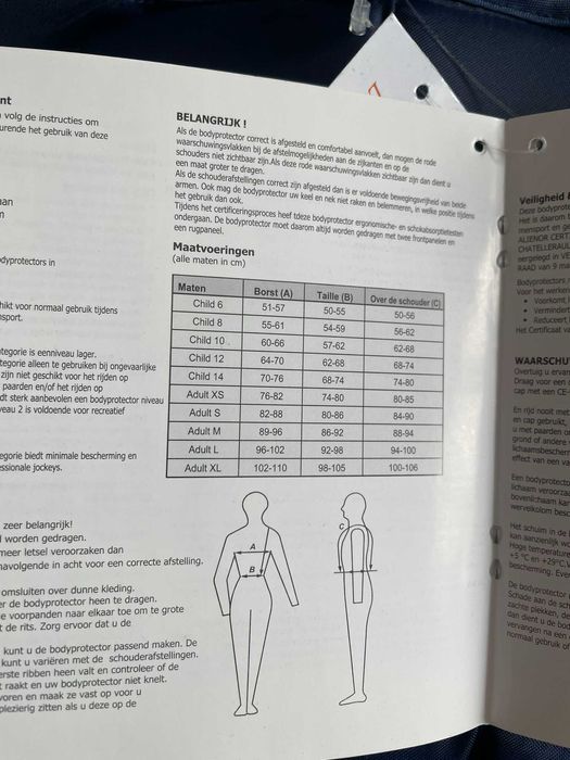 Echitatie Vesta de protectie adulti, Level 3