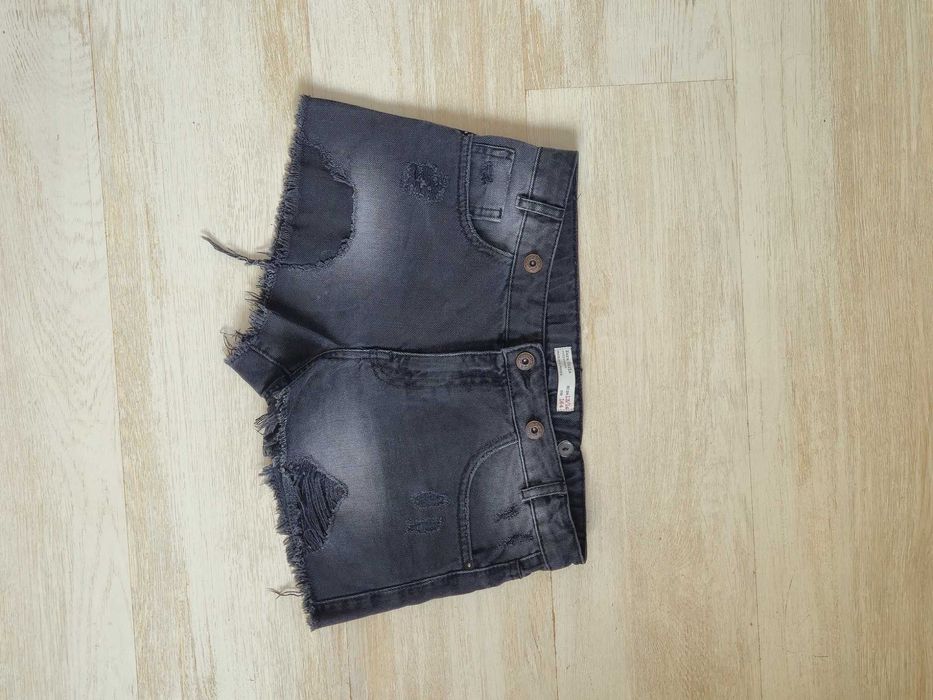 Zara черни къси дънки
