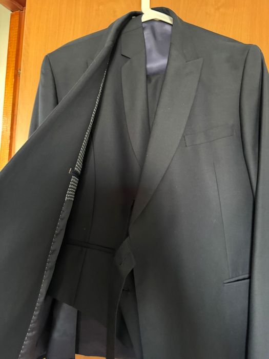 Костюм тройка синего цвета