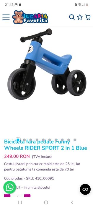 Bicicleta/tricicleta copii