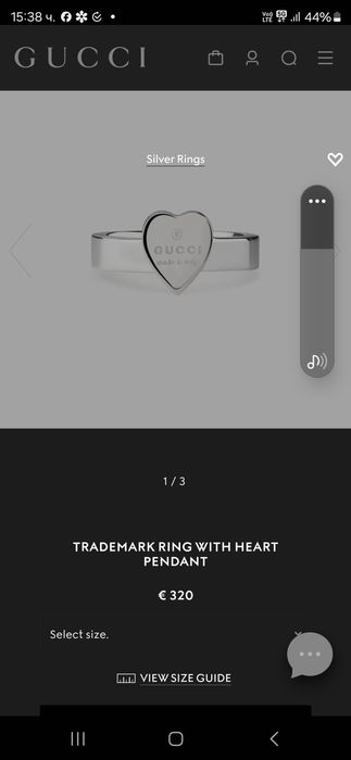 Продавам Пръстен GUCCI