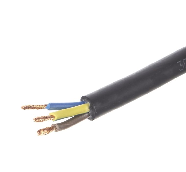 Cablu prelungitor electric MCCG, H07RN-F, 3 x 2.5 mm², negru, 30 metri