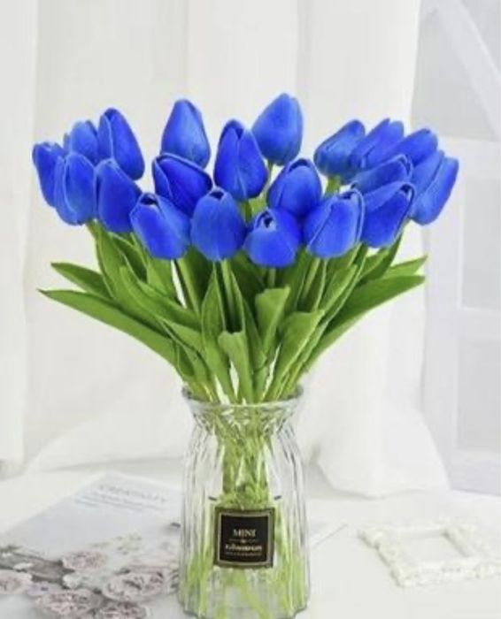 Тюльпан искусственный темно-синий