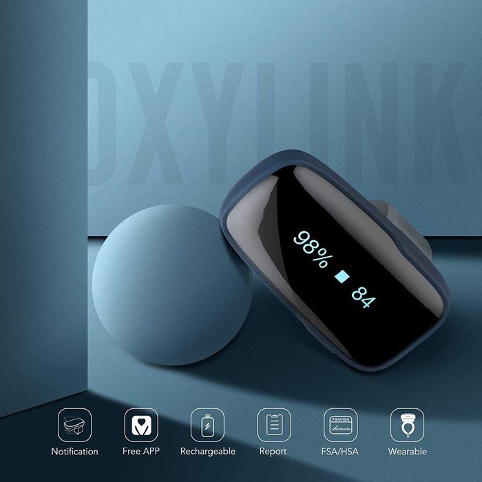 Bluetooth пулсомер  за измерване на нивото на кислород и пулс ViATOM