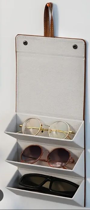 *НОВО* 3-ен кожен калъф за очила-10лв