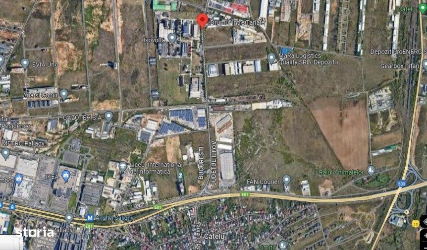 Drumul intre Tarlale - teren pentru proiect industrial - hale