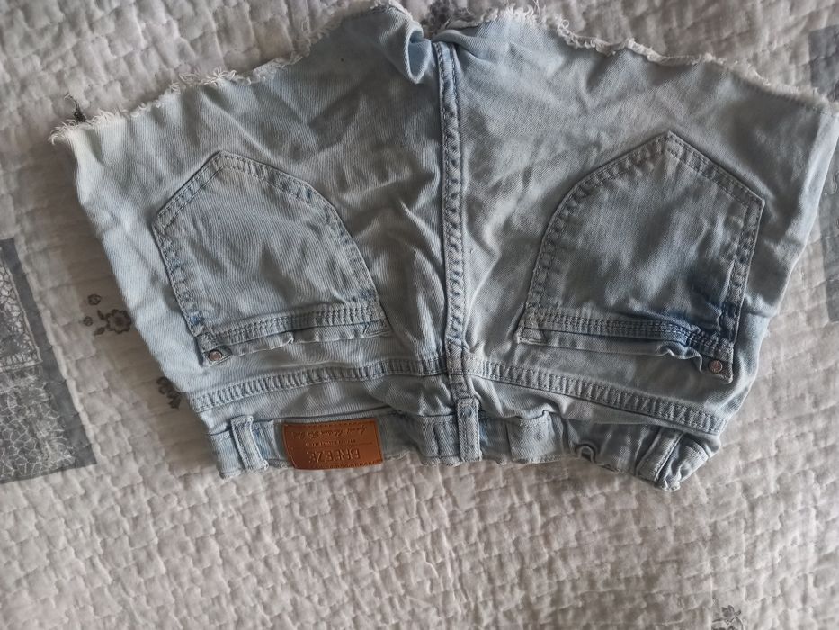 Къси дънкови панталонки за момиче146см