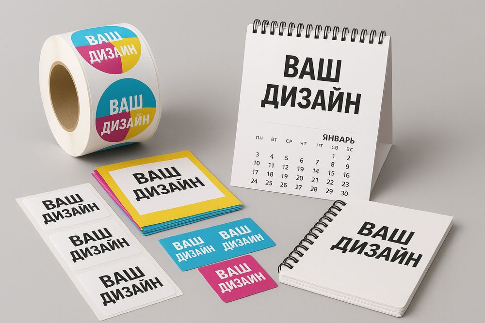 Изготовим коробки, этикетки, листовки,наклейки,рецептурники, календари