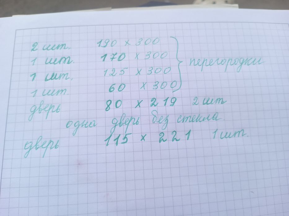 Пластиковые двери перегородки, б/у