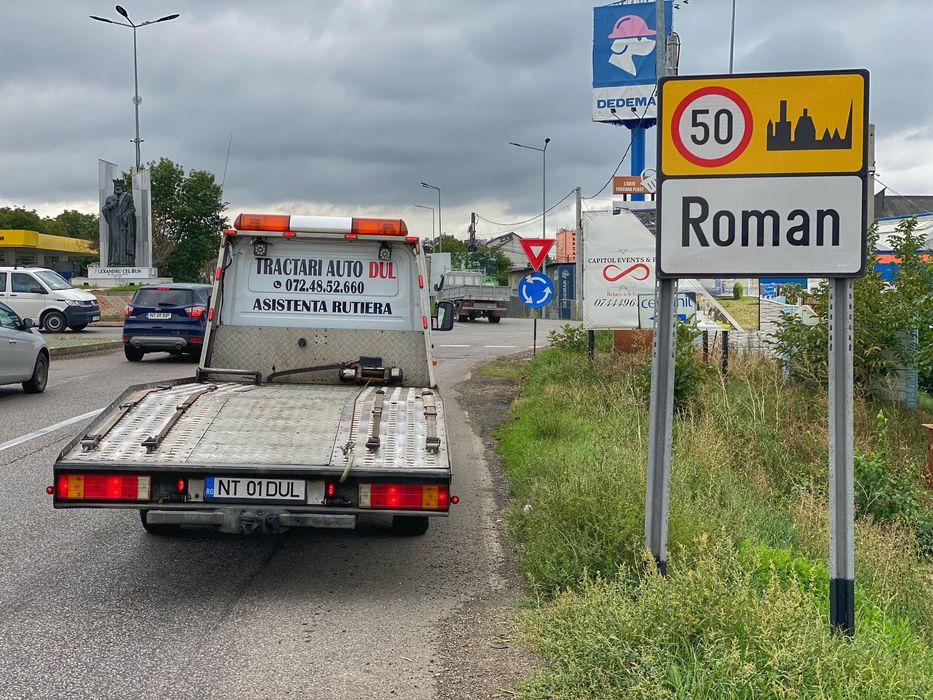 Tractări Auto Roman Platforma Dube Neamt Non Stop Remorcari Utilaje